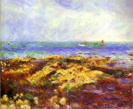 Ebbing Tide at Yport - 1883 - Pierre Auguste Renoir Painting